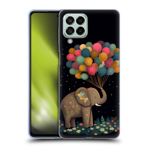 JK Stewart Art Elephant Holding Balloon Soft Gel Case for Samsung Galaxy M53 (2022)