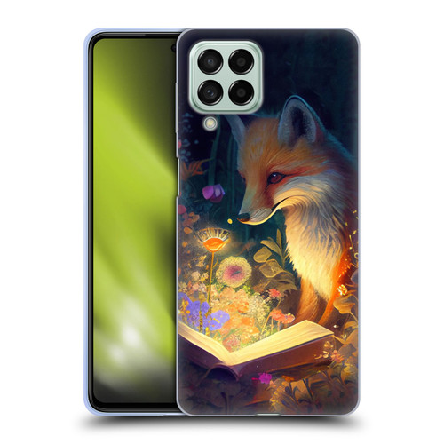 JK Stewart Art Fox Reading Soft Gel Case for Samsung Galaxy M53 (2022)