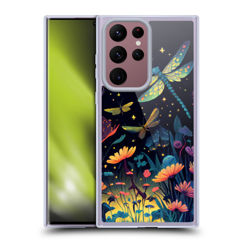 JK Stewart Art Dragonflies In Night Garden Soft Gel Case for Samsung Galaxy S22 Ultra 5G