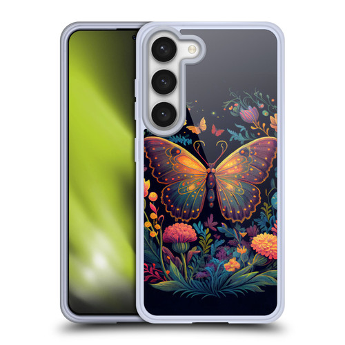 JK Stewart Art Butterfly In Night Garden Soft Gel Case for Samsung Galaxy S23 5G