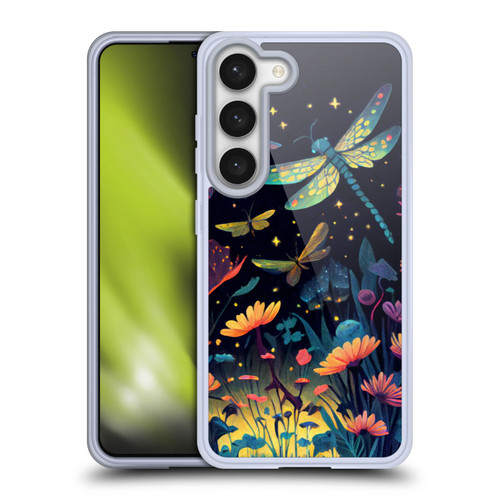 JK Stewart Art Dragonflies In Night Garden Soft Gel Case for Samsung Galaxy S23 5G