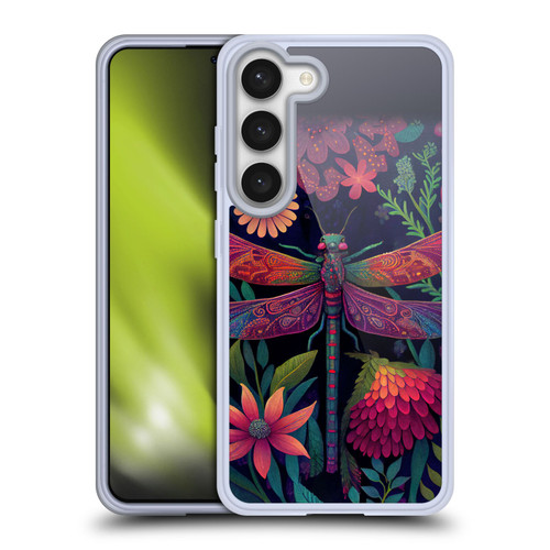 JK Stewart Art Dragonfly Purple Soft Gel Case for Samsung Galaxy S23 5G
