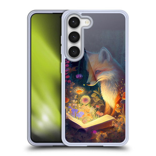 JK Stewart Art Fox Reading Soft Gel Case for Samsung Galaxy S23 5G