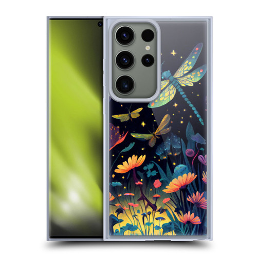 JK Stewart Art Dragonflies In Night Garden Soft Gel Case for Samsung Galaxy S23 Ultra 5G