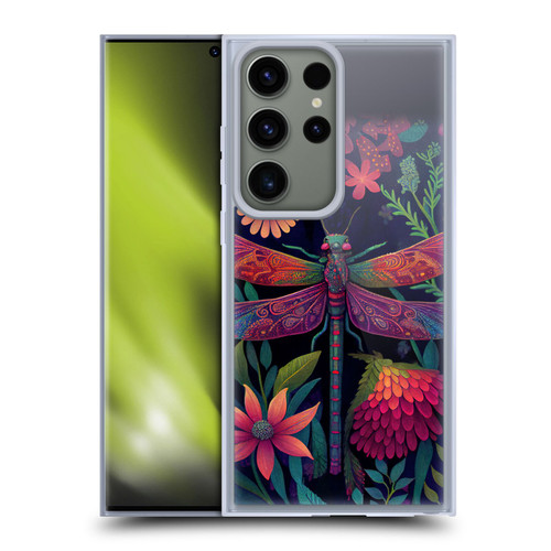 JK Stewart Art Dragonfly Purple Soft Gel Case for Samsung Galaxy S23 Ultra 5G