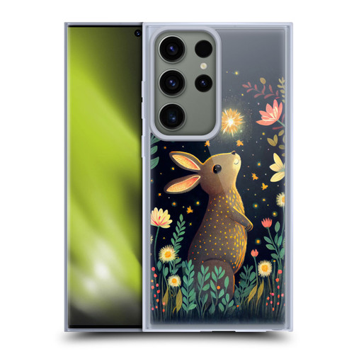 JK Stewart Art Rabbit Catching Falling Star Soft Gel Case for Samsung Galaxy S23 Ultra 5G