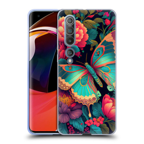 JK Stewart Art Butterfly And Flowers Soft Gel Case for Xiaomi Mi 10 5G / Mi 10 Pro 5G