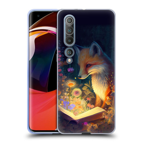 JK Stewart Art Fox Reading Soft Gel Case for Xiaomi Mi 10 5G / Mi 10 Pro 5G