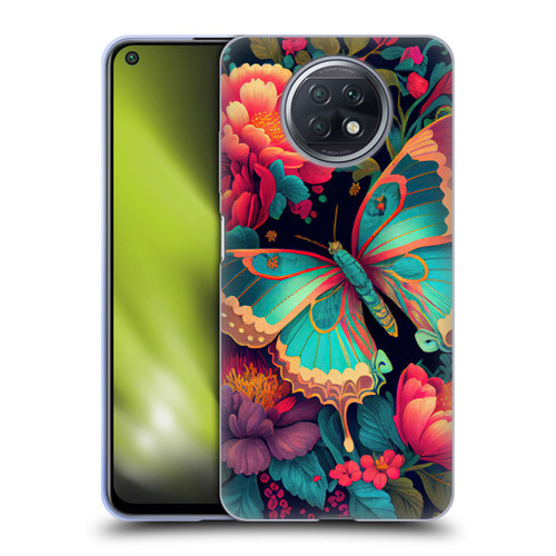 JK Stewart Art Butterfly And Flowers Soft Gel Case for Xiaomi Redmi Note 9T 5G