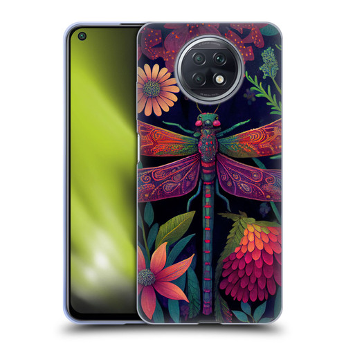 JK Stewart Art Dragonfly Purple Soft Gel Case for Xiaomi Redmi Note 9T 5G