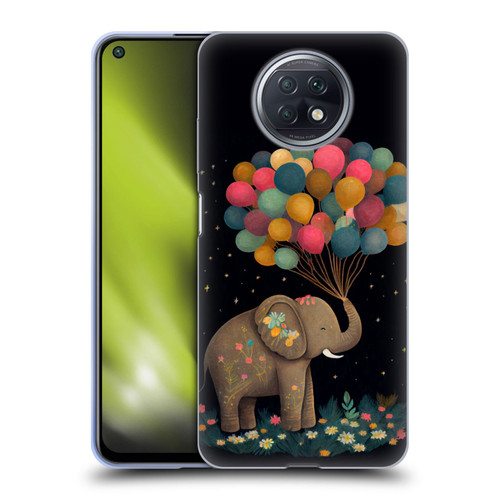 JK Stewart Art Elephant Holding Balloon Soft Gel Case for Xiaomi Redmi Note 9T 5G