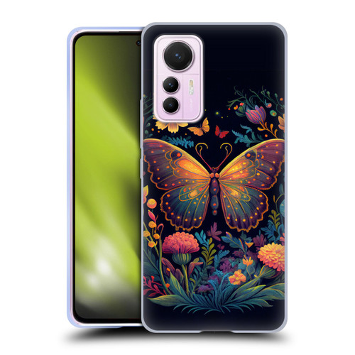 JK Stewart Art Butterfly In Night Garden Soft Gel Case for Xiaomi 12 Lite