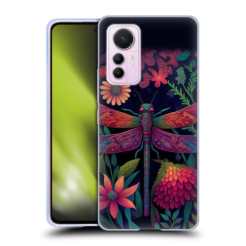 JK Stewart Art Dragonfly Purple Soft Gel Case for Xiaomi 12 Lite