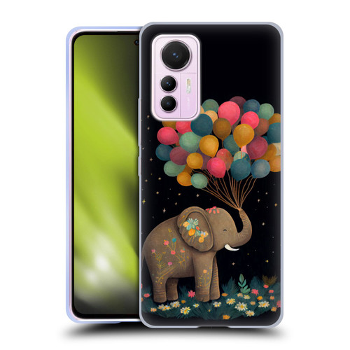 JK Stewart Art Elephant Holding Balloon Soft Gel Case for Xiaomi 12 Lite