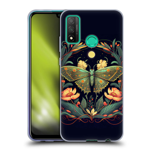 JK Stewart Graphics Lunar Moth Night Garden Soft Gel Case for Huawei P Smart (2020)