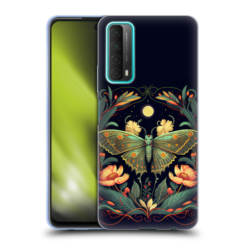 JK Stewart Graphics Lunar Moth Night Garden Soft Gel Case for Huawei P Smart (2021)