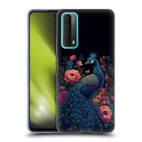 JK Stewart Graphics Peacock In Night Garden Soft Gel Case for Huawei P Smart (2021)