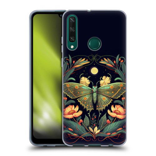 JK Stewart Graphics Lunar Moth Night Garden Soft Gel Case for Huawei Y6p