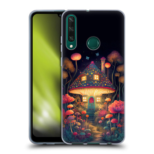 JK Stewart Graphics Mushroom Cottage Night Garden Soft Gel Case for Huawei Y6p