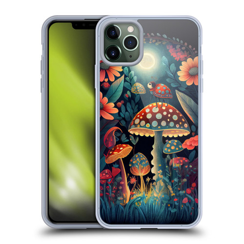 JK Stewart Graphics Ladybug On Mushroom Soft Gel Case for Apple iPhone 11 Pro Max