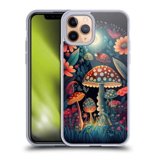 JK Stewart Graphics Ladybug On Mushroom Soft Gel Case for Apple iPhone 11 Pro