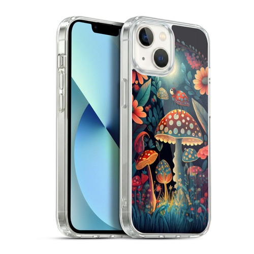 JK Stewart Graphics Ladybug On Mushroom Soft Gel Case for Apple iPhone 13