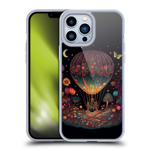 JK Stewart Graphics Hot Air Balloon Garden Soft Gel Case for Apple iPhone 13 Pro Max