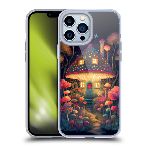 JK Stewart Graphics Mushroom Cottage Night Garden Soft Gel Case for Apple iPhone 13 Pro Max