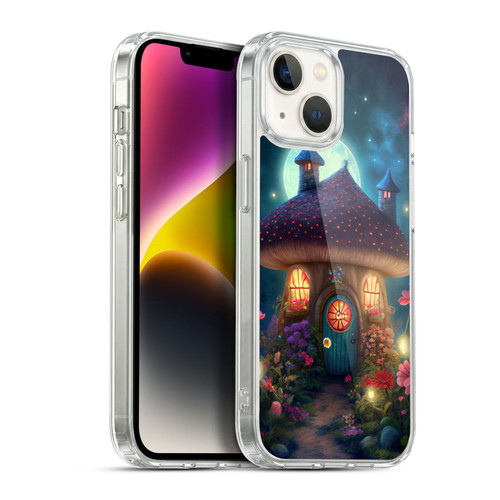 JK Stewart Graphics Mushroom House Soft Gel Case for Apple iPhone 14