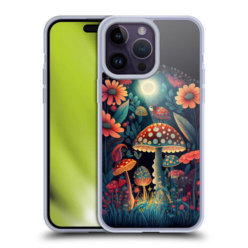 JK Stewart Graphics Ladybug On Mushroom Soft Gel Case for Apple iPhone 14 Pro Max