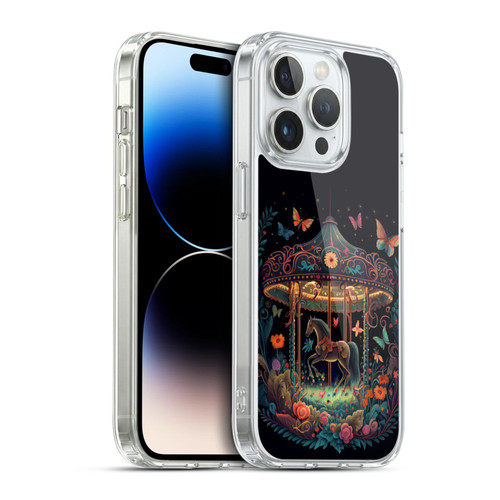 JK Stewart Graphics Carousel Dark Knight Garden Soft Gel Case for Apple iPhone 14 Pro