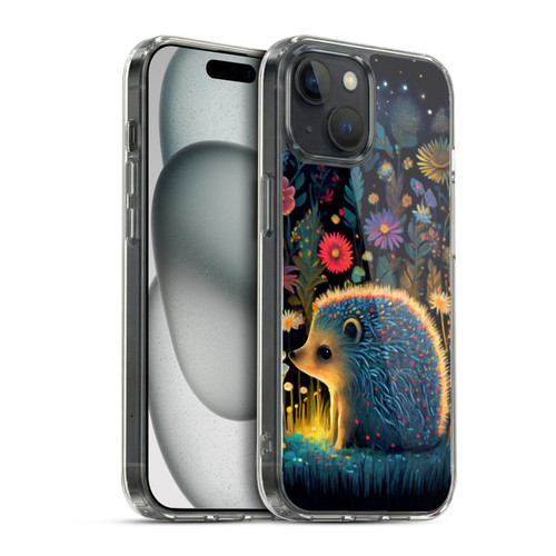 JK Stewart Graphics Little Hedgehog Soft Gel Case for Apple iPhone 15