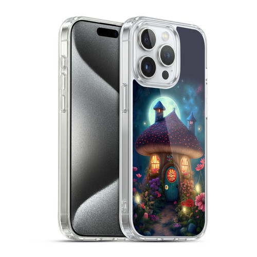 JK Stewart Graphics Mushroom House Soft Gel Case for Apple iPhone 15 Pro