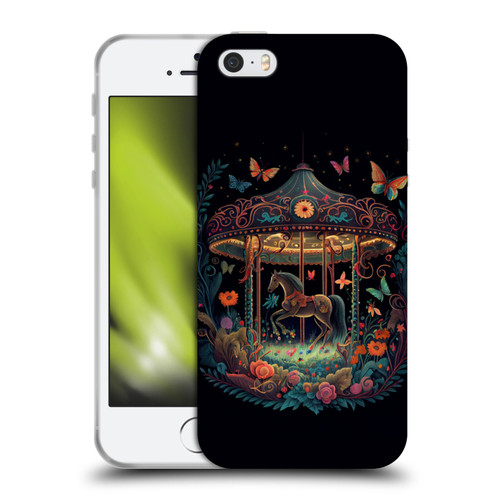 JK Stewart Graphics Carousel Dark Knight Garden Soft Gel Case for Apple iPhone 5 / 5s / iPhone SE 2016