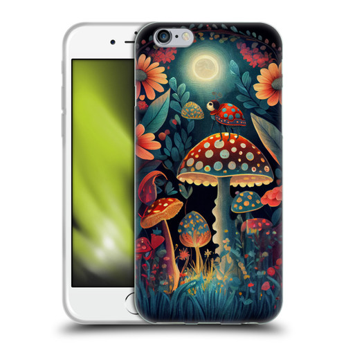 JK Stewart Graphics Ladybug On Mushroom Soft Gel Case for Apple iPhone 6 / iPhone 6s