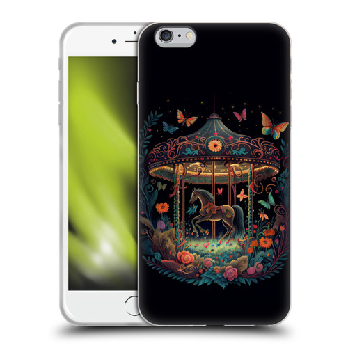 JK Stewart Graphics Carousel Dark Knight Garden Soft Gel Case for Apple iPhone 6 Plus / iPhone 6s Plus