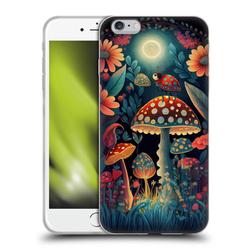 JK Stewart Graphics Ladybug On Mushroom Soft Gel Case for Apple iPhone 6 Plus / iPhone 6s Plus