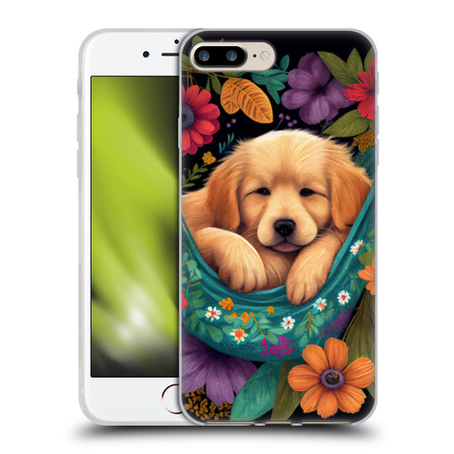 JK Stewart Graphics Golden Retriever In Hammock Soft Gel Case for Apple iPhone 7 Plus / iPhone 8 Plus