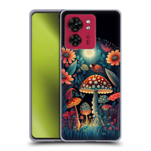 JK Stewart Graphics Ladybug On Mushroom Soft Gel Case for Motorola Moto Edge 40