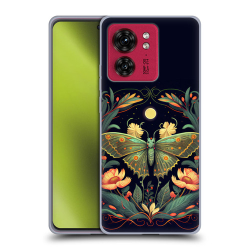 JK Stewart Graphics Lunar Moth Night Garden Soft Gel Case for Motorola Moto Edge 40