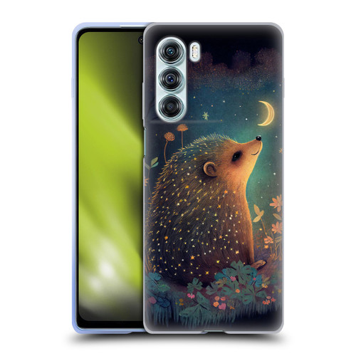 JK Stewart Graphics Hedgehog Looking Up At Stars Soft Gel Case for Motorola Edge S30 / Moto G200 5G