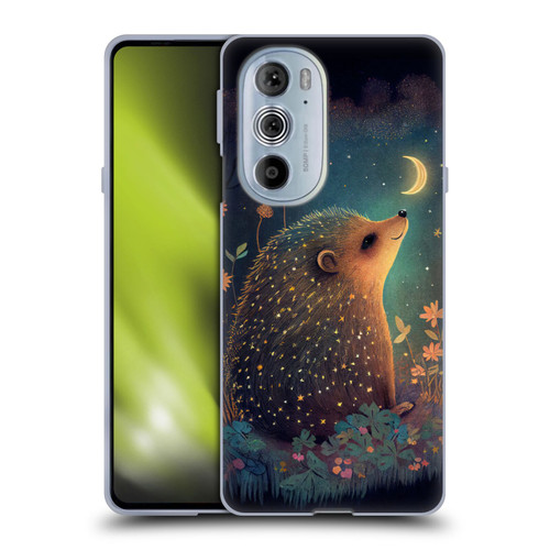 JK Stewart Graphics Hedgehog Looking Up At Stars Soft Gel Case for Motorola Edge X30