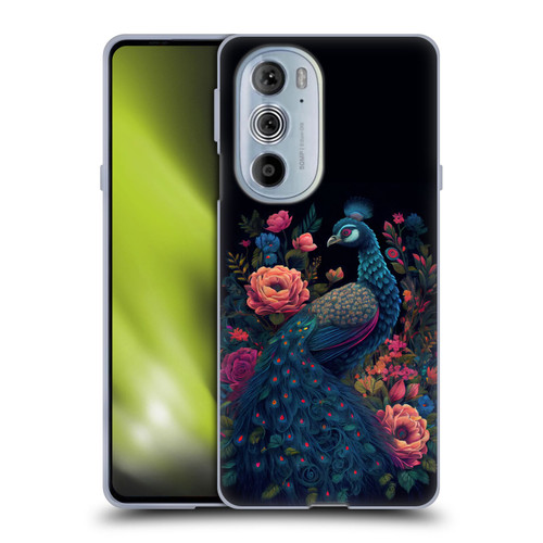JK Stewart Graphics Peacock In Night Garden Soft Gel Case for Motorola Edge X30