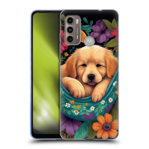 JK Stewart Graphics Golden Retriever In Hammock Soft Gel Case for Motorola Moto G60 / Moto G40 Fusion