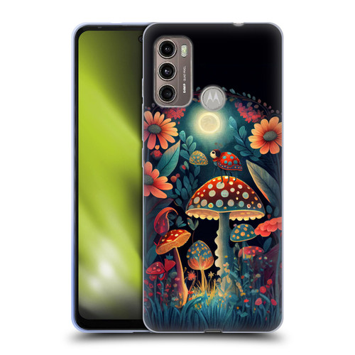 JK Stewart Graphics Ladybug On Mushroom Soft Gel Case for Motorola Moto G60 / Moto G40 Fusion