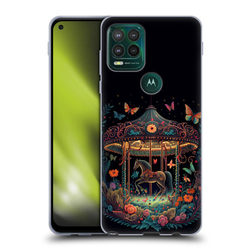 JK Stewart Graphics Carousel Dark Knight Garden Soft Gel Case for Motorola Moto G Stylus 5G 2021