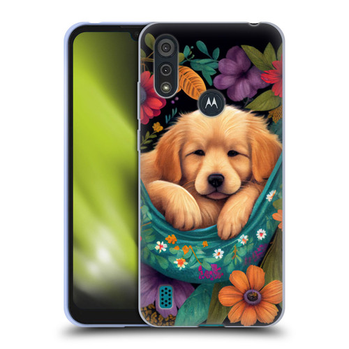 JK Stewart Graphics Golden Retriever In Hammock Soft Gel Case for Motorola Moto E6s (2020)