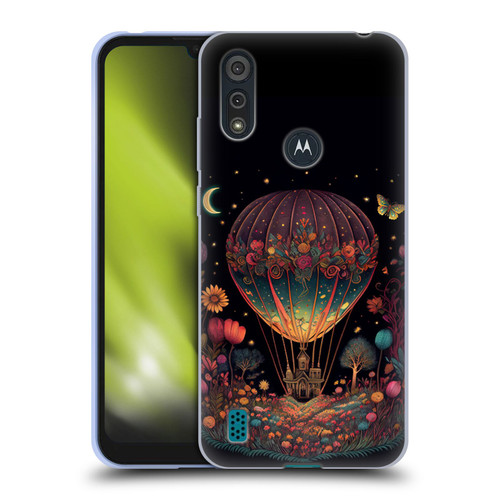 JK Stewart Graphics Hot Air Balloon Garden Soft Gel Case for Motorola Moto E6s (2020)