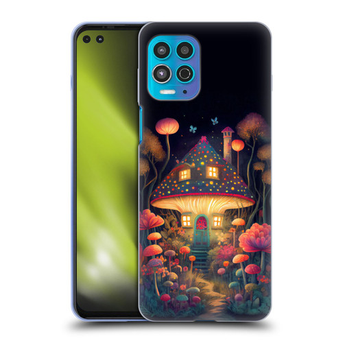 JK Stewart Graphics Mushroom Cottage Night Garden Soft Gel Case for Motorola Moto G100