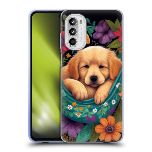 JK Stewart Graphics Golden Retriever In Hammock Soft Gel Case for Motorola Moto G52